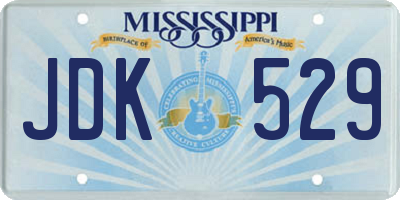 MS license plate JDK529