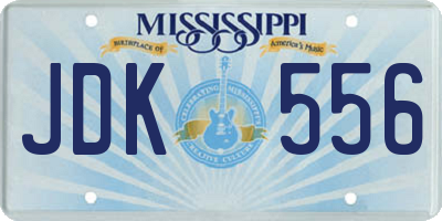 MS license plate JDK556