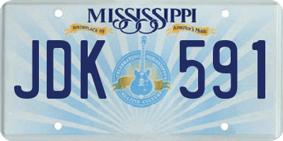 MS license plate JDK591