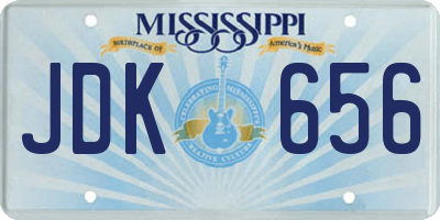 MS license plate JDK656