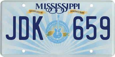 MS license plate JDK659