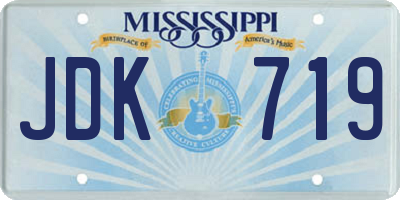 MS license plate JDK719