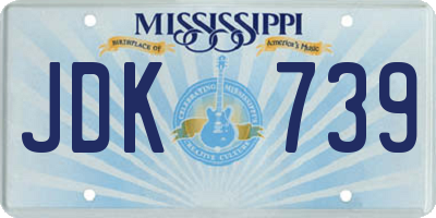 MS license plate JDK739