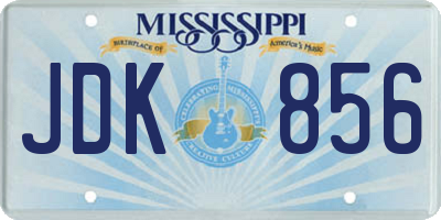 MS license plate JDK856