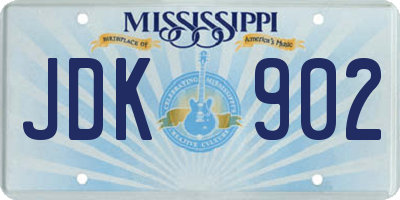 MS license plate JDK902