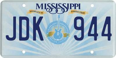 MS license plate JDK944