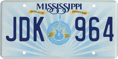 MS license plate JDK964