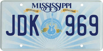 MS license plate JDK969