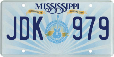 MS license plate JDK979
