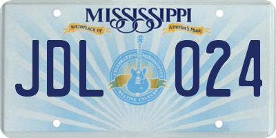 MS license plate JDL024