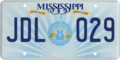 MS license plate JDL029