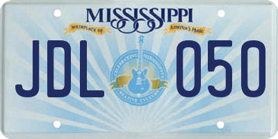 MS license plate JDL050