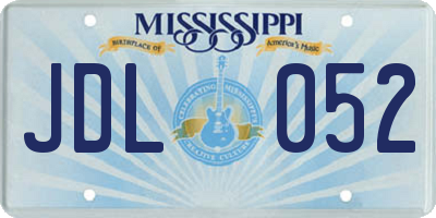 MS license plate JDL052