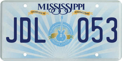 MS license plate JDL053