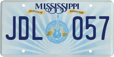 MS license plate JDL057