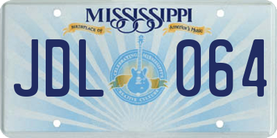 MS license plate JDL064