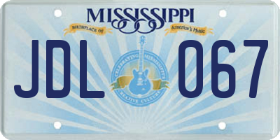 MS license plate JDL067