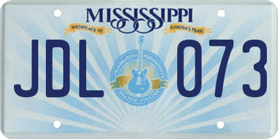 MS license plate JDL073