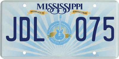 MS license plate JDL075