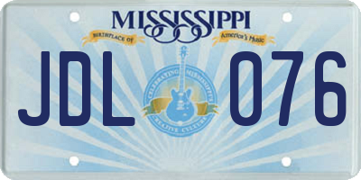 MS license plate JDL076