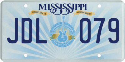 MS license plate JDL079