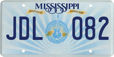 MS license plate JDL082