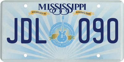 MS license plate JDL090