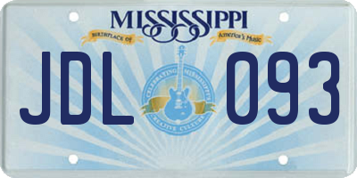 MS license plate JDL093