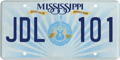 MS license plate JDL101