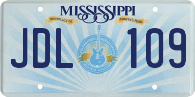 MS license plate JDL109