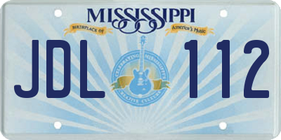 MS license plate JDL112