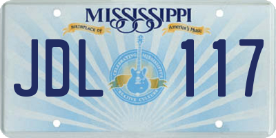 MS license plate JDL117