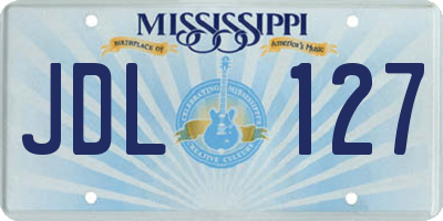 MS license plate JDL127