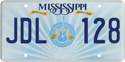 MS license plate JDL128