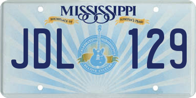 MS license plate JDL129