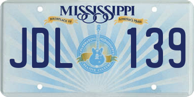 MS license plate JDL139