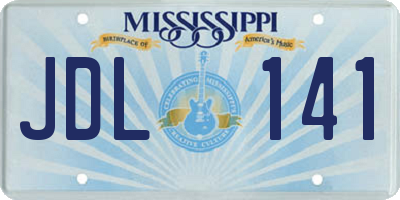 MS license plate JDL141
