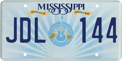 MS license plate JDL144