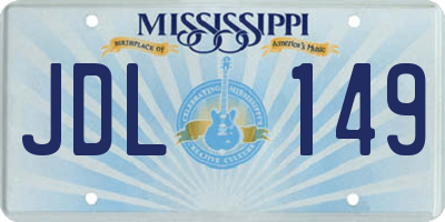 MS license plate JDL149