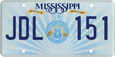 MS license plate JDL151