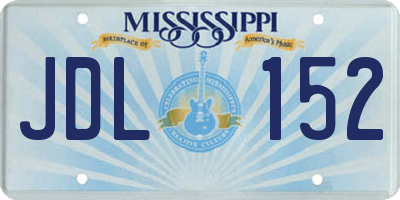 MS license plate JDL152