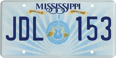 MS license plate JDL153