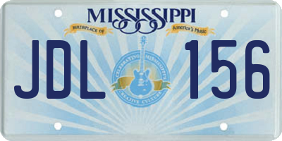 MS license plate JDL156