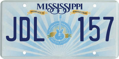 MS license plate JDL157
