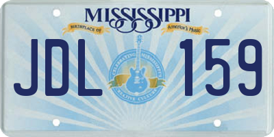 MS license plate JDL159