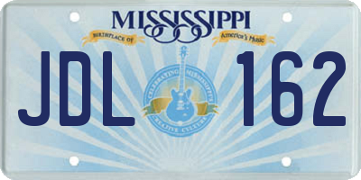 MS license plate JDL162