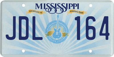 MS license plate JDL164