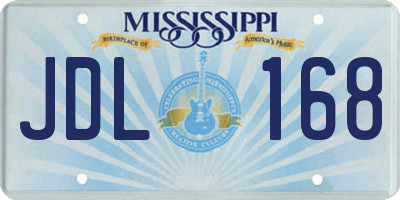MS license plate JDL168