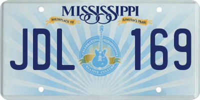 MS license plate JDL169