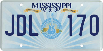 MS license plate JDL170